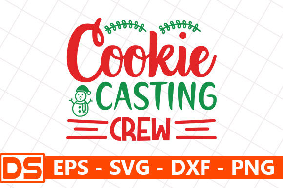 Cookie Casting Crew with Snowman Christmas Design