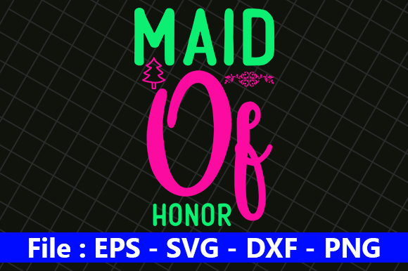 Maid of Honor Embroidery Design